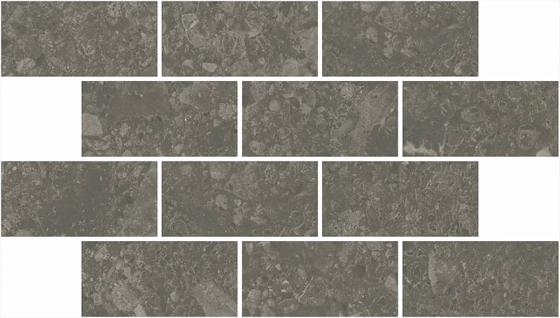 Вставка Kerama Marazzi Venezia Чеппо ди Гре мозаичный коричневый матовый обрезной 34,5х20 - фото 4