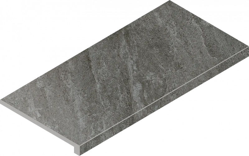 Ступень Италон Магма Графит фронтальная 620070002949 серый 33x60 - фото 1