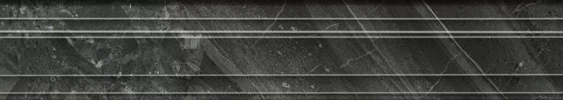 Бордюр Kerama Marazzi Venezia Риальто чёрный глянцевый обрезной 40х7,3 - фото 3