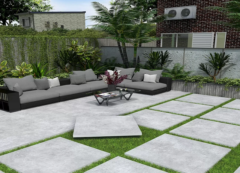 Керамогранит Persepolis Tile Jura Light Grey 72051 серый 60x120 - фото 5