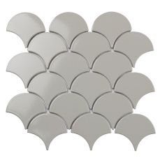 Fan Shape Light Grey Glossy