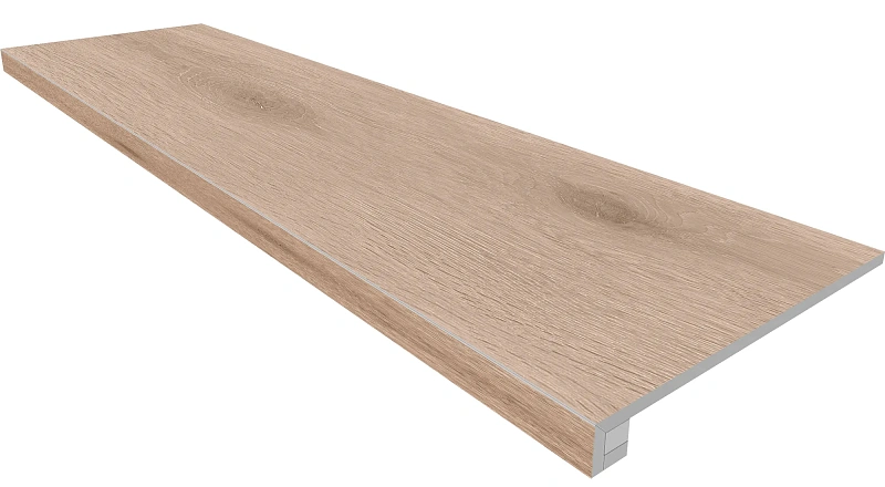 Комплект Estima SI01 Ametis Selection Oak (Ступень 33x120 непол. прямоугол. бортик без насечек + Подступенок 14,5x120) - фото 1