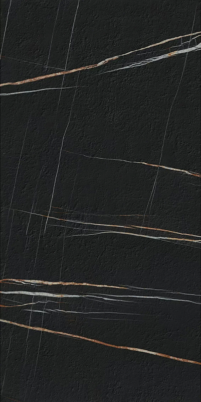 Керамогранит Laminam Ай Натурали Сахара Нуар Экстра Бочиардато Бук Матч Б 20 LAMF0M0169_IT черный 162x324 - фото 1