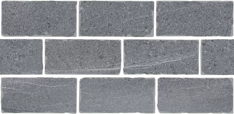 Бордюр Kerama Marazzi BR023T Роверелла серый мозаичный 14.7х34.5 - фото 1