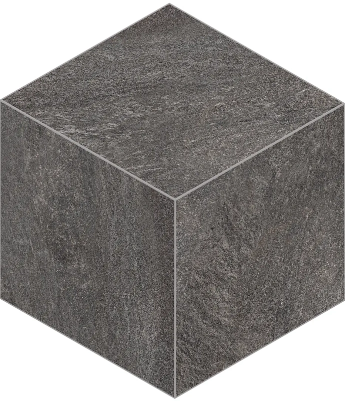 Мозаика Estima TN02 Tramontana Cube Anthracite 25x29 серый - фото 1
