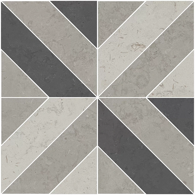 Декор Kerama Marazzi ID124T Про Лаймстоун серый матовый 60х60 - фото 2