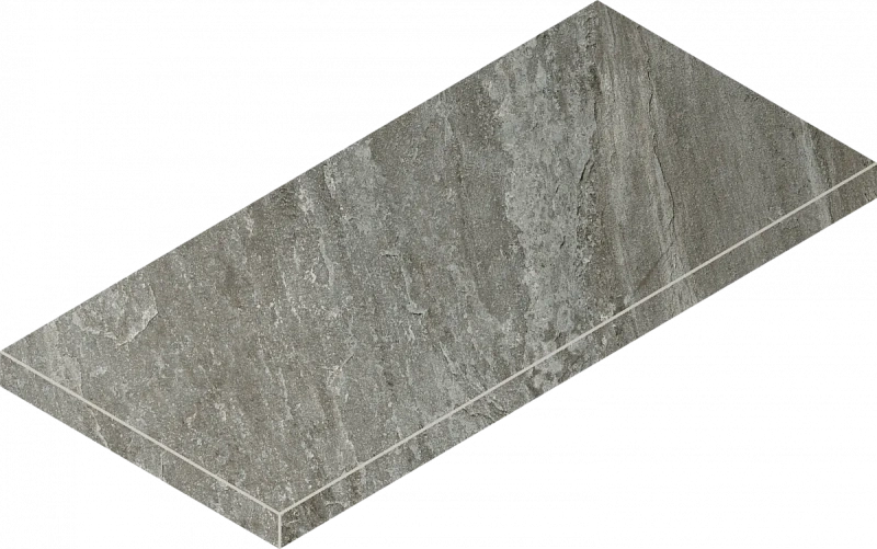 Ступень Италон Магма Фог угловая левая 620070002958 серый 33x60 - фото 1