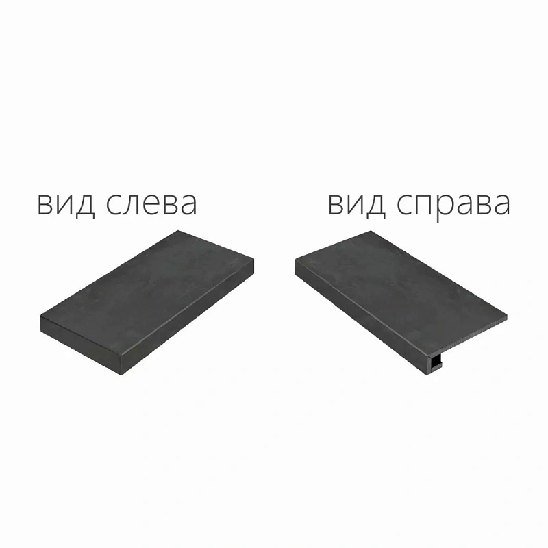 Ступень угловая левая Италон Surface Steel 33x60 - фото 1