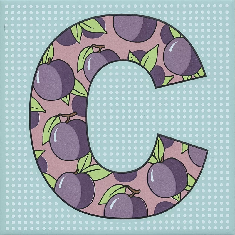 Декор Kerama Marazzi HGD\A544\5185 Сад-огород Слива матовый 20x20 - фото 1