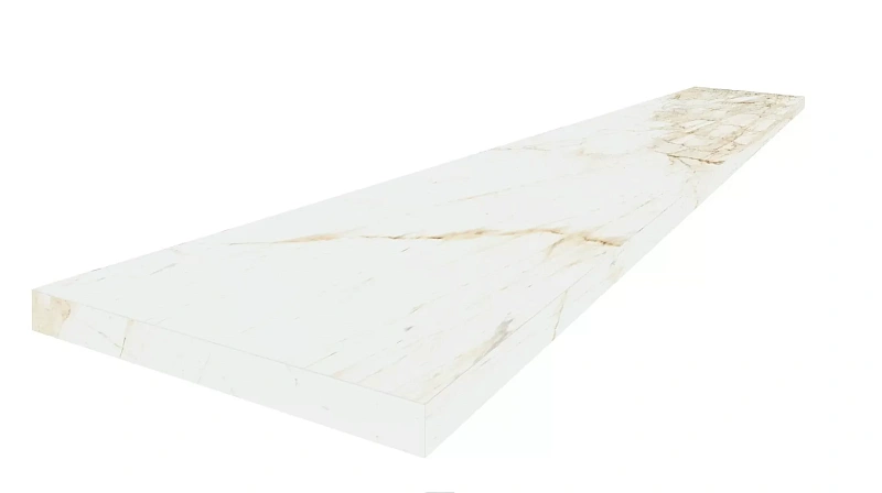 Ступень ColiseumGres Канова Уайт угловая левая 620070002812 белый 33x60 - фото 1