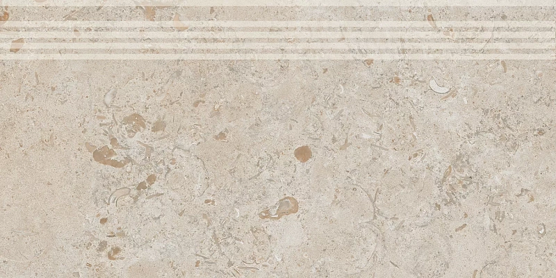 Ступень Kerama Marazzi DD205420R\GR Про Лаймстоун бежевый темный натуральный обрезной 30х60 - фото 5