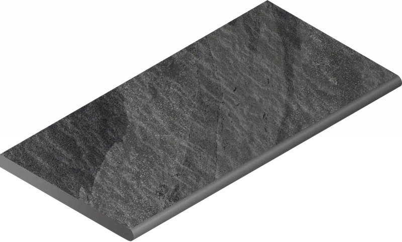 Бортик Италон Материя X2 Титанио закругленный 620090001204 черный 30x120 - фото 1
