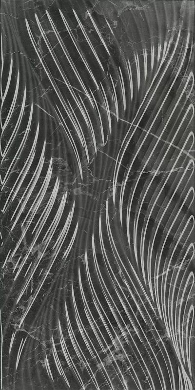 Керамическая плитка Kerama Marazzi Venezia Коррер чёрный глянцевый структура обрезной 30х60 - фото 2