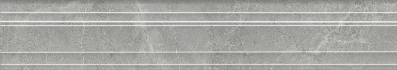 Бордюр Kerama Marazzi Venezia Риальто дымчатый глянцевый обрезной 40х7,3 - фото 1