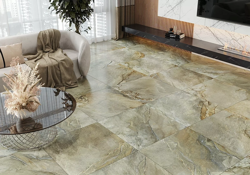 Керамогранит Alma Ceramica Вулкано GFA114VLC04L бежевый 57x114 - фото 5