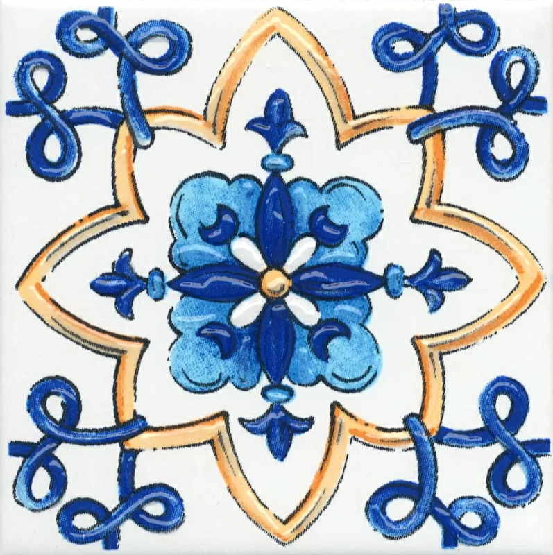 Вставка Kerama Marazzi Капри майолика 9.8x9.8 STG\A486\1146H - фото 1