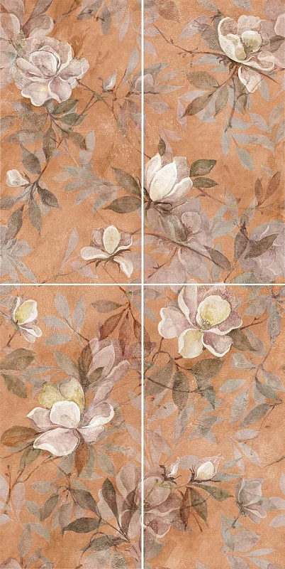 Панно Kerama Marazzi Магнолия 2 матовый (из 4 частей) 60x120 VT\B413\4x\11037R - фото 1