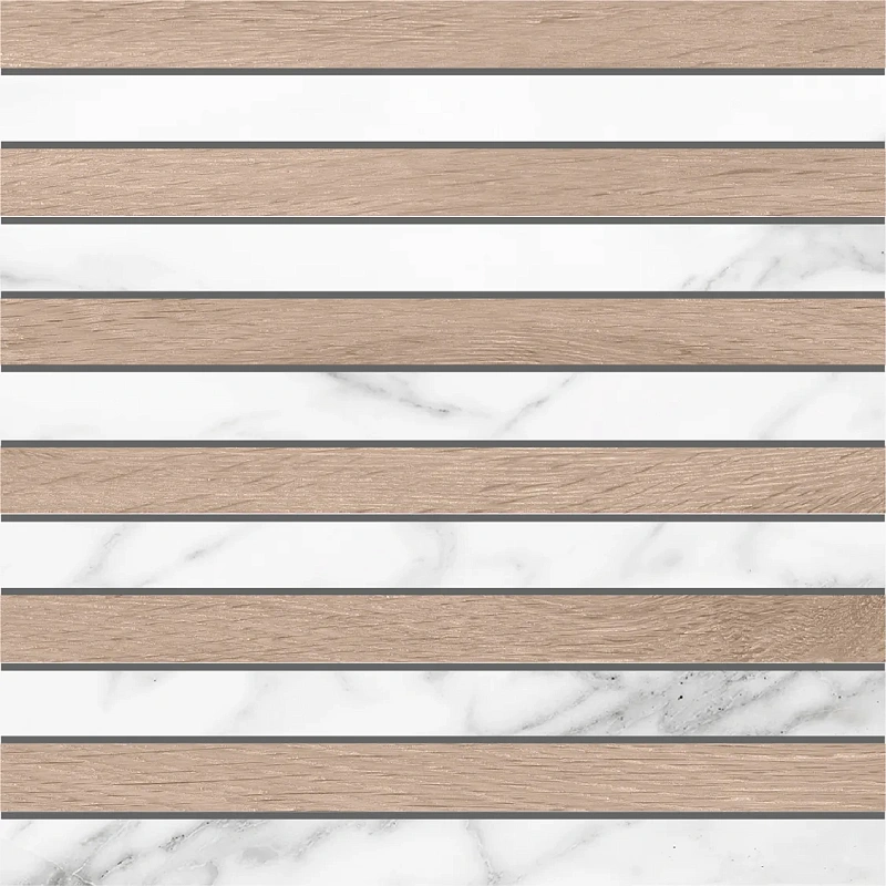 Мозаика Estima SM01/SI01 Ametis Supreme Fascia 30x30 белый - фото 1