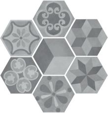 Kerama Marazzi Пуату серый натуральный 20x23.1