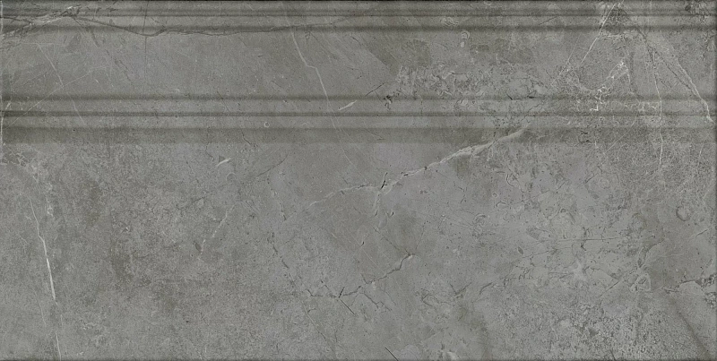 Плинтус Kerama Marazzi Venezia Риальто серый тёмный глянцевый обрезной 40х20 - фото 2