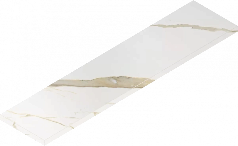 Ступень Италон Стелларис Калакатта Голд угловая левая 620070002606 белый 33x120 - фото 1