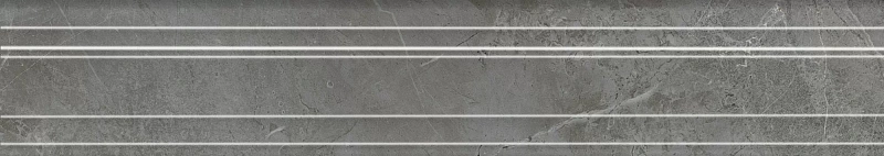 Бордюр Kerama Marazzi Venezia Риальто серый тёмный глянцевый обрезной 40х7,3 - фото 2