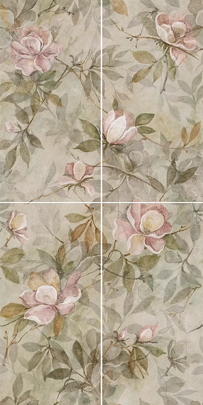 Панно Kerama Marazzi Магнолия 1 матовый (из 4 частей ) 60x120 VT\A413\4x\11037R - фото 1