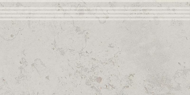 Ступень Kerama Marazzi DD205320R\GR Про Лаймстоун серый светлый натуральный обрезной 30х60 - фото 1