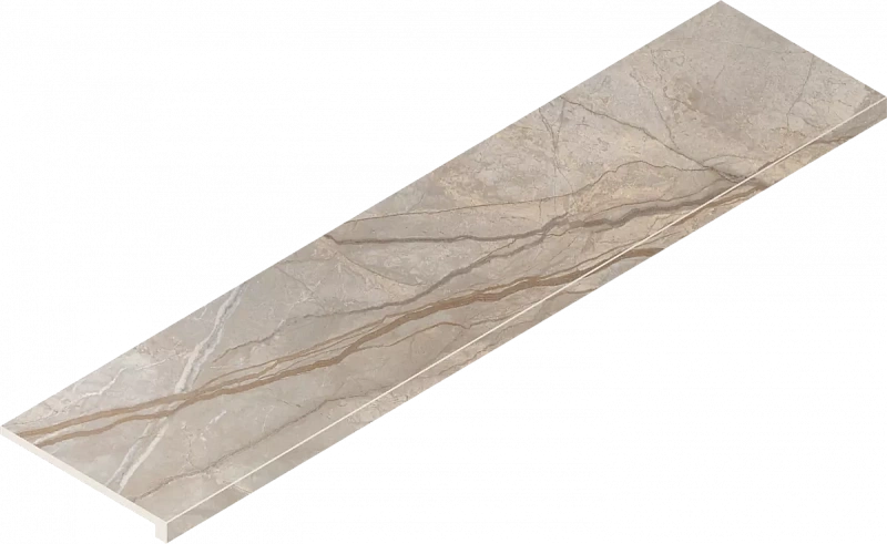 Ступень Италон Стелларис Элегант Сильвер угловая правая 620070002602 серый 33x120 - фото 1