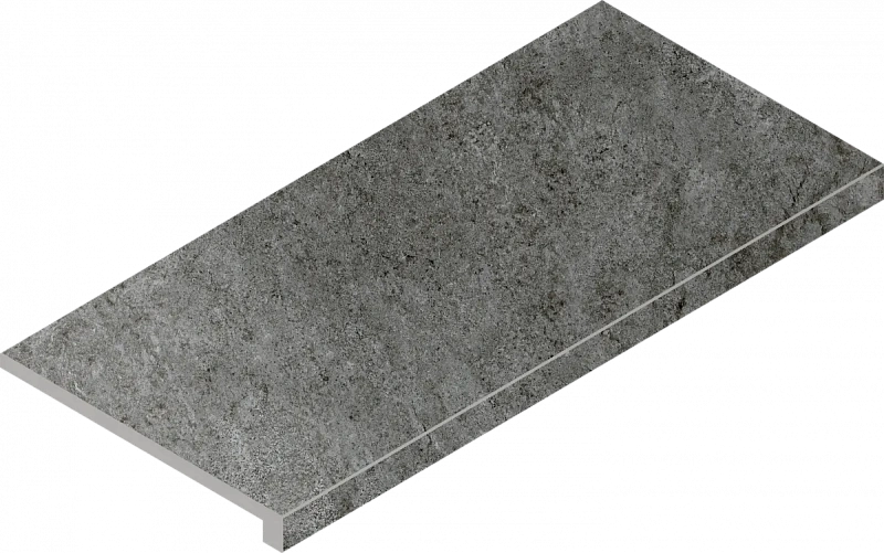 Ступень Италон Магма Графит угловая правая 620070002954 серый 33x60 - фото 1