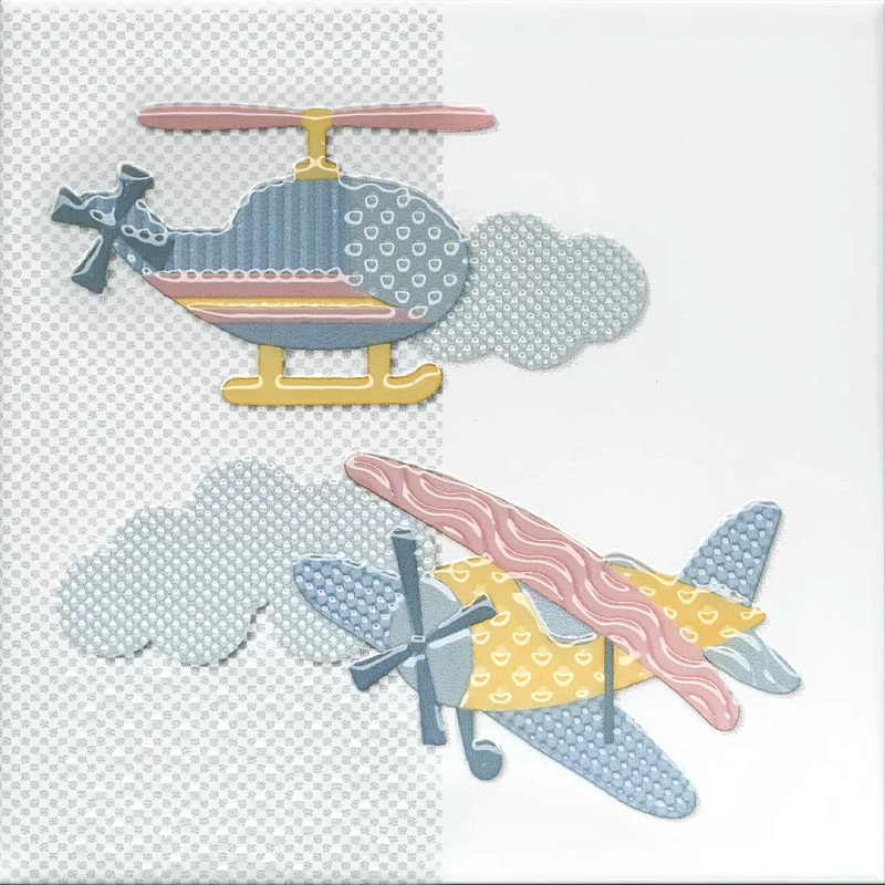 Декор Kerama Marazzi VT\A376\5009 Бон Вояж Вертолет 20x20 - фото 1