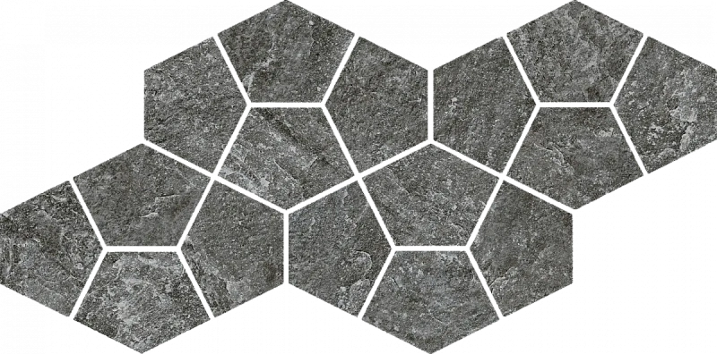 Мозаика Италон Магма Графит Призм 620110000248 серый 20.5x41.3 - фото 1