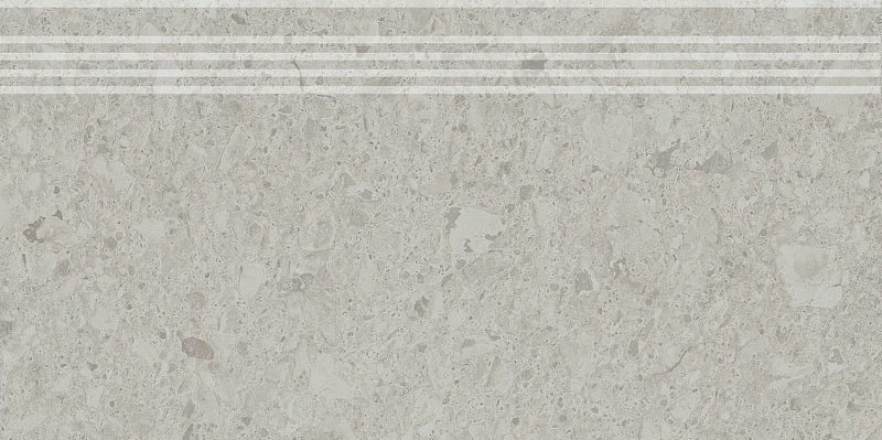 Ступень Kerama Marazzi Venezia Чеппо ди Гре серый светлый матовый обрезной 30х60 - фото 2