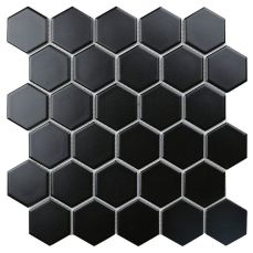 Hexagon small Black Matt