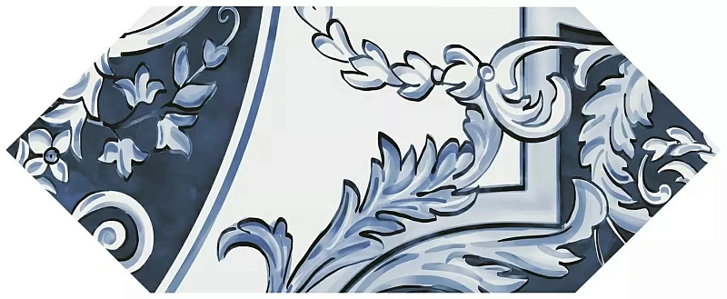 Декор Kerama Marazzi Алмаш 1 синий глянцевый 14x34 HGD\A512\35000 - фото 1