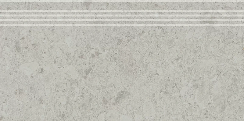 Ступень Kerama Marazzi Venezia Чеппо ди Гре серый светлый матовый обрезной 30х60 - фото 1