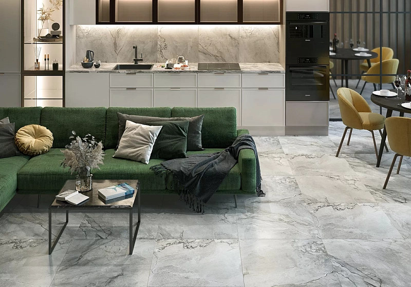 Керамогранит Alma Ceramica Вулкано GFA114VLC04L бежевый 57x114 - фото 3