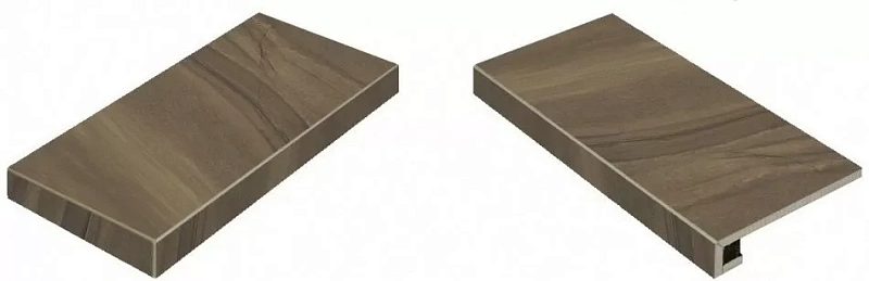 Ступень угловая левая Италон Wonder Moka 33x60 - фото 1