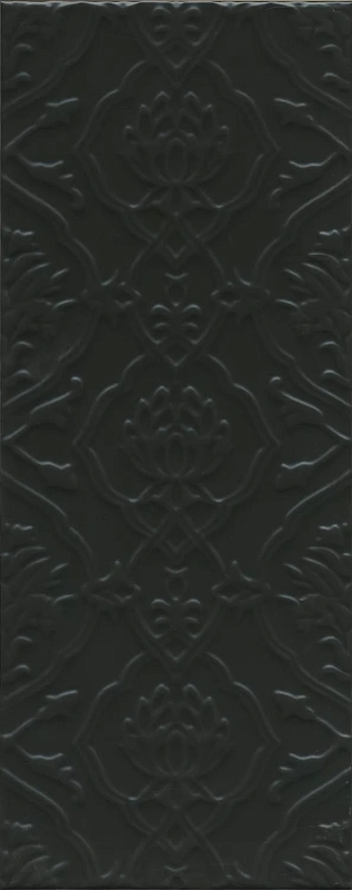 Керамическая плитка Kerama Marazzi Альвао структура черный матовый 20x50 7230 - фото 1