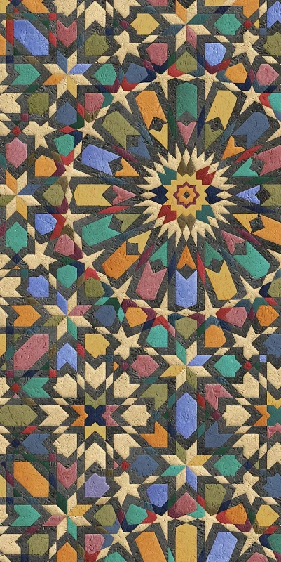 Декор Kerama Marazzi KMD3STA079GR Ковер Зеллидж матовый обрезной 119.5x238.5 - фото 1