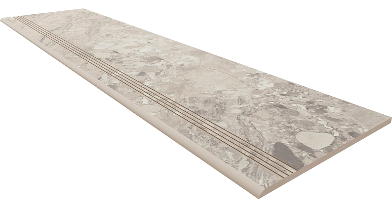 Ступень Estima OM01 Ametis Oceanmist Light Grey 30x120 серый - фото 1