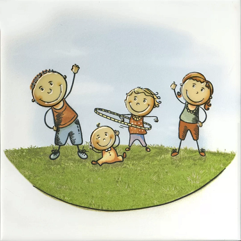 Декор Kerama Marazzi OS\A252\5009 Веселые старты Аэробика 20x20 - фото 1