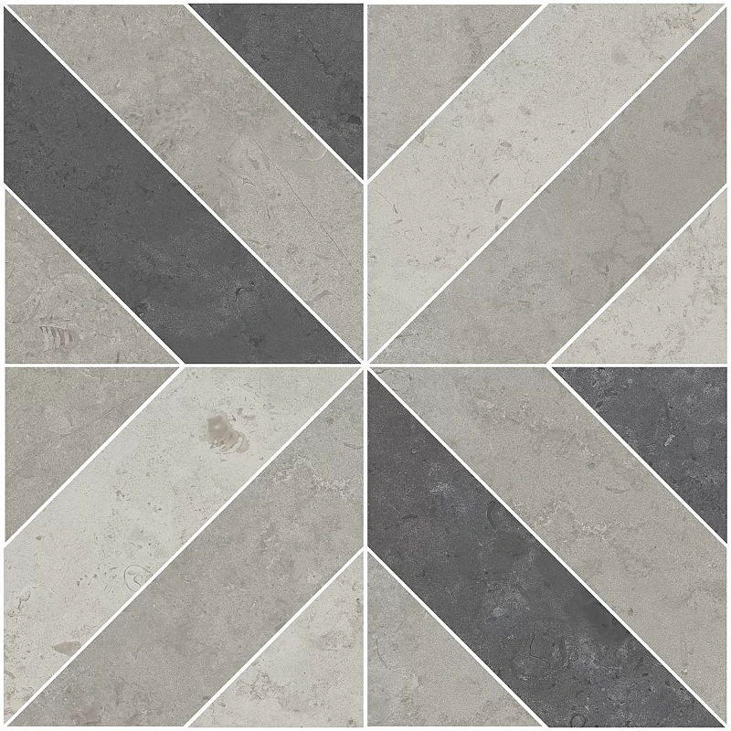 Декор Kerama Marazzi ID124T Про Лаймстоун серый матовый 60х60 - фото 8