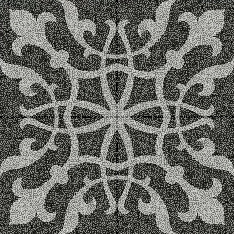 Керамогранит Kerama Marazzi DD843300R Багатти белый черный обрезной 80x80 - фото 2