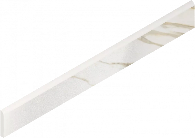 Плинтус Италон Стелларис Калакатта Голд шлифованный 610130007457 белый 7.2x60 - фото 1