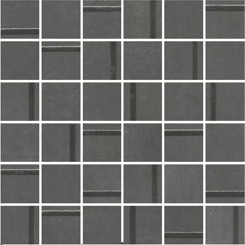 Декор Kerama Marazzi Venezia Гварди 1 мозаичный антрацит матовый обрезной 30х30 из 36 частей 4,8х4,8 - фото 1