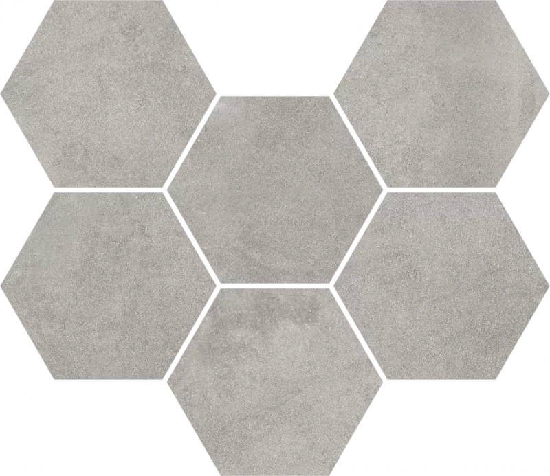 Мозаика ColiseumGres Экспо Грэй Гексагон 620110000173 серый 25x29 - фото 1