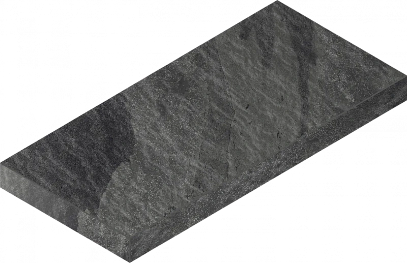 Ступень Италон Материя X2 Титанио 120 угловая левая 620070002848 черный 33x120 - фото 1