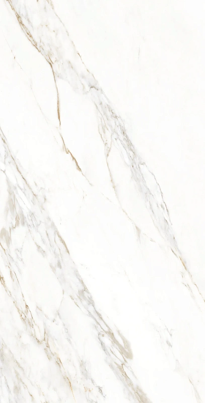 Керамогранит Креанза CZ-GL03-B Enfold Statuario Matt Glossy Ink 80x160 белый - фото 1