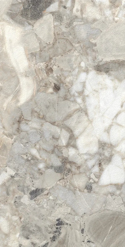 Керамогранит Креанза SH1001-G Aragonite White Shape+Glue Art 60x120 серый - фото 1